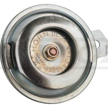 Horn, 6V, 100dB, matt silver zinc plated, diameter=71mm, without rubber between horn and bracket