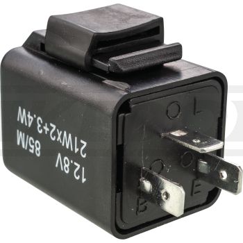 Blinkrelais 12V/21W, 3polig, elektronisch, inkl. Gummi-Halter Art. 41113