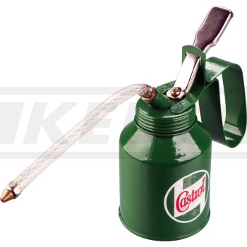 Nostalgischer Pumpöler »Castrol«, 0,2l, solide Metall-Ausführung, mit fester und flexibler Tülle, Wakefield-Design