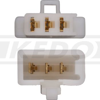 Fiche 3 contacts, 2X3 contacts type 110 inclus (fiche à cran d'arrêt)