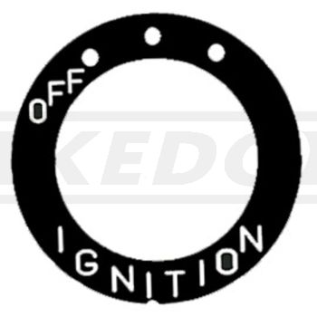 Ignition Switch Label, for 3-Position Main Switch (Universal)