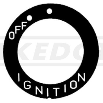 Ignition Switch Label, for 2-Position Main Switch (Universal)