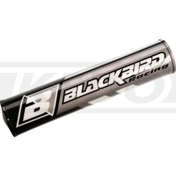 Handlebar Pad Blackbird, black/silver-grey, with lettering, width approx. 245cm, diameter approx. 50mm