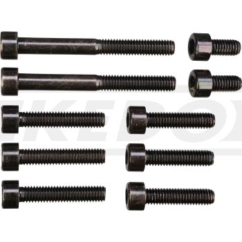 Replica M6 Allen Screw Set for Cylinder + Cylinderhead, 8.8, Black Zinc Coated