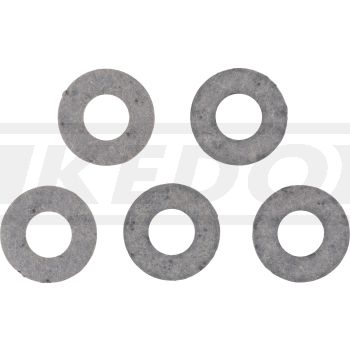 Sealing Washer, Set of 5 (heat+fuel resistant) Application: Fuel Petcock Mounting Screws + Washer Exhaust Heat Shield