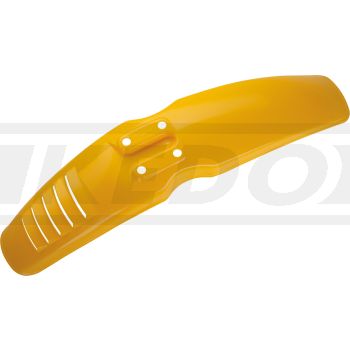 Replica Front Fender 'Export', 'Competition Yellow', with venting slots (OEM mounting holes for easy installation)