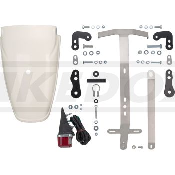 Heckumbau TT-Style komplett inkl. TT500- Kotflügel 'Clean White', Rücklicht, Blinkerhalter und Kennzeichenträger (Kennzeichenunterlage 50097 empfohlen)