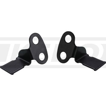 TT Indicator Bracket, front, 1 pair, suitable for indicator item 42019/42020, mounting at lower yoke, stainless steel, black coated