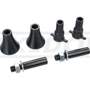 Mini-Blinker-Adapter für originale M10- Blinkeraufnahme, passend für Blinker mit M8 Bolzen, Aluminium schwarz eloxiert, 1 Paar