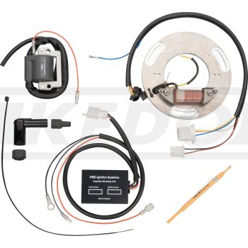 Kit allumage électronique PME avec CDI, SANS bobine d'éclairage (à récupérer sur stator d'origine), stator, bobine HT complète