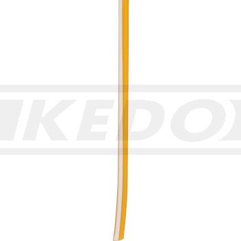 KABEL, 1 Meter 0.75qmm gelb-weiß (gelbes Kabel mit weißem Strich)