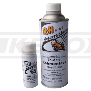 Peinture 2 composants, noir brillant, 375ml, durcisseur inclus