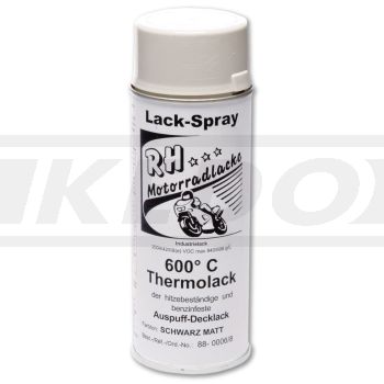 High Temperature Enamel, matt black, heat resistant up to 600°C, 400ml spray can (for header pipe and silencer)