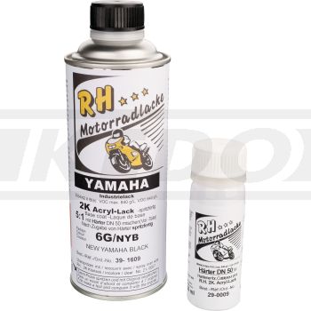 Base Coat without Clear Laquer, 'New Yamaha Black', (NYB), 375ml, 2K