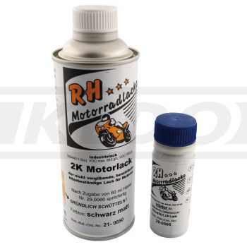 Peinture moteur 2 composants, noir satiné, 375ml, durcisseur inclus