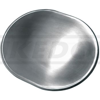 Front Number Plate, Aluminium, Oval, Domed with Beading, 1 Piece, Size approx. 290x240mm