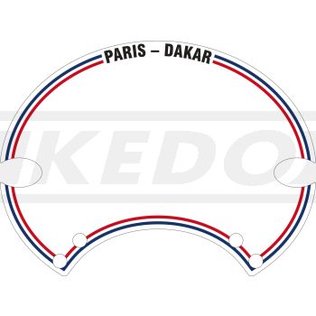 Starting Number Plate Sticker 'Paris-Dakar', 1 piece, suitable for 'SixDays' Number Plate PrestonPetty, item 60405W/G, 60406W/G, 60407W/G