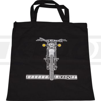 Shopping Bag Black, XT500 print, dim. approx. 38x42cm, 100% cotton (two-colour screen print)