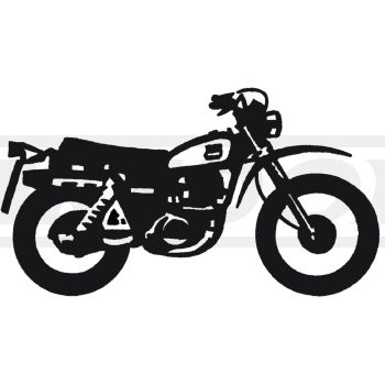 Sticker/Decal 'Stylized XT500', Glossy Black (approx. 10x5,5cm)