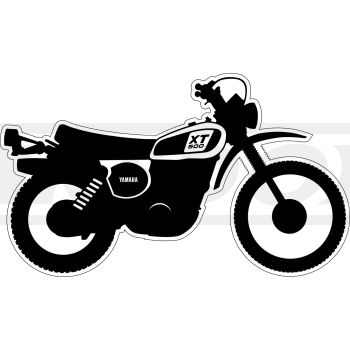 XT500'78 Sticker, stylised '78 model, glossy black, size approx. 100x58mm, 1 piece