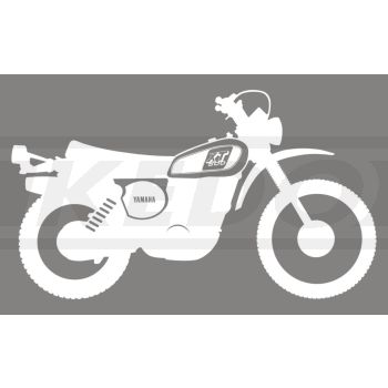 XT500'79 Sticker, stylised '79 model, white, size approx. 100x58mm, 1 piece