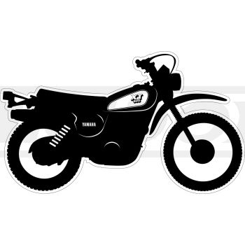 XT500'88 Sticker, stylised '88-'89 model, glossy black, size approx. 100x58mm, 1 piece