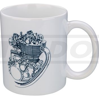 China Mug '500cc' with stylized SR/XT500 engine, approx. 300ml