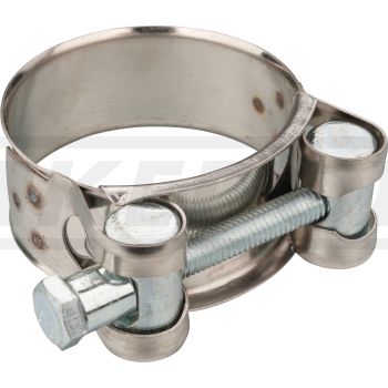 44-47mm Stainless Steel Clamp (W2) Exhaust/Silencer, zinc plated bolt