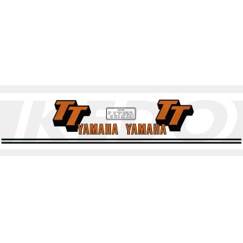 Fuel Tank Decal TT500'79, Orange/Black, complete Set LH/RH, overcoatable