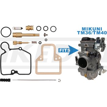 Kit de réfection KEDO (contient tous les joints, tube d'émulsion, aiguille, vis de richesse, pointeau, soufflet. SANS gicleur)