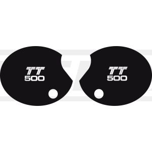 Side Cover Decal Set 'TT500', 1 Pair Right & Left, Lettering TT500 US model '80