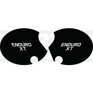 Seitendeckelaufkleber-Set 'Enduro XT', rechts+links, schwarz (Schrift weiß)