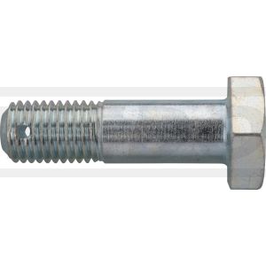 Bolzen Seitenständer Export, M10x1.25 35mm, verchromt, Querbohrung für Sicherungssplint, für 10mm Rahmenbohrung passend