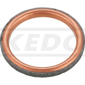 HD Headpipe Gasket, OEM reference # 3GD-14613-00, copper ring filled with composite material, 5mm thick, compressible for best sealing