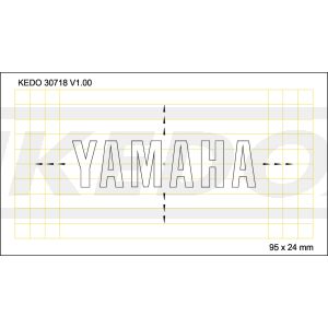 Stencil 95x24mm 'YAMAHA' lettering, 1 piece
