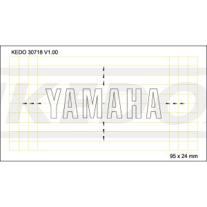 Schablone 95x24mm 'YAMAHA'-Schriftzug, 1 Stück