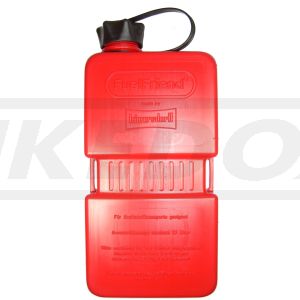 1.5L Jerry Can Hünersdorff 'Fuelfriend', red, suitable for petrol/oil, fastening straps for tension belts, Dim. incl. cap: 280x121x67mm