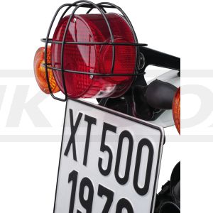 Taillight Grill 'Xcountry', black coated, suitable for lens with and without lateral reflectors