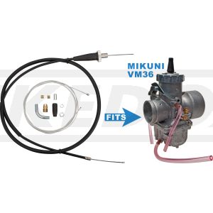 Kit de confection de câble d'accélérateur sur mesure, coude de 100° avec vis de réglage, embouts, 2 cables int.