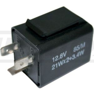 Flasher Relay, 12V/21W, 3 Pin, Electronical, incl. Rubber Strap Item 41113