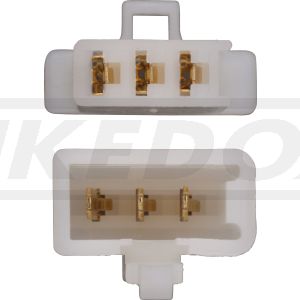 Fiche 3 contacts, 2X3 contacts type 110 inclus (fiche à cran d'arrêt)