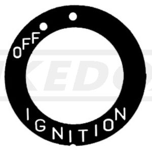 Ignition Switch Label, for 2-Position Main Switch (Universal)