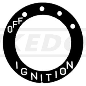 Ignition Switch Label, for 4-Position Main Switch (Universal)