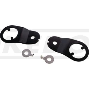 Replica Indicator Bracket, rear, black, 1 pair, OEM reference # 1E6-83369-00 + 1E6-83368-00