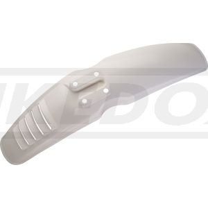 Replica Front Fender 'Export', colour 'Clean White', with venting slots (OEM mounting holes for easy installation)