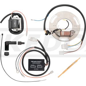 Kit allumage électronique PME avec CDI, SANS bobine d'éclairage (à récupérer sur stator d'origine), stator, bobine HT complète