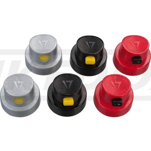 Dupli-Color spare spray nozzles, 6 pieces, 3 types, 2x with adjustable nozzle (for spray cans without integrated rising pipe)