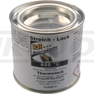 Thermolack bis 600°C matt-schwarz, 400ml-Sprühdose (hitzefester Auspufflack  für Krümmer und Endtopf)