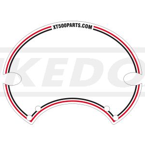 Startnummerntafel-Aufkleber xt500parts.com, 1 Stück, passend für SixDays-Startnummerntafel PrestonPetty, Art. 60405W/G, 60406W/G bzw. 60407W/G