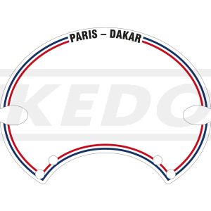Startnummerntafel-Aufkleber Paris-Dakar, 1 Stück, passend für SixDays-Startnummerntafel PrestonPetty, Art. 60405W/G, 60406W/G bzw. 60407W/G